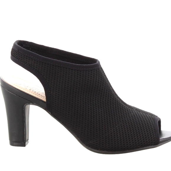 Life Stride Shoes - Life Stride black Caitlin mesh heel sandals